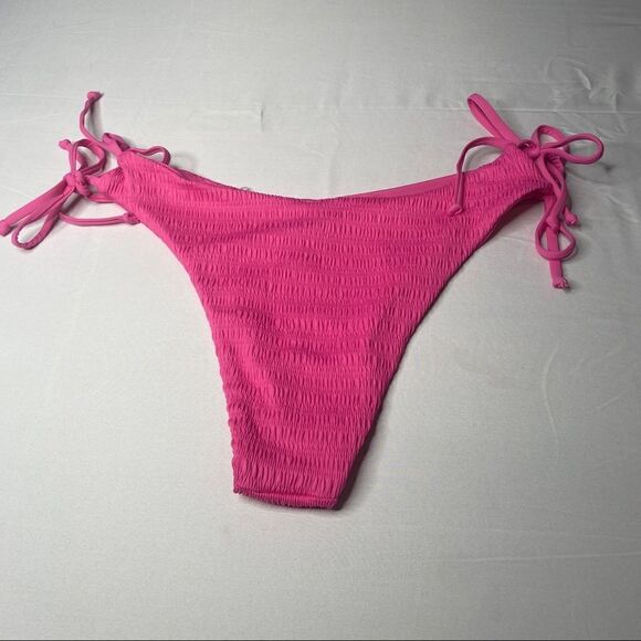Urban Outfitters Out From Under Evie Smocked Side Tie Bikini Bottom NEW - Picture 3 of 6